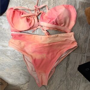 Cupshe Pink and Orange Bikini